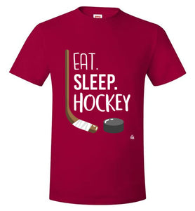 Mens Red Hockey Shirt for Dedicated Hockey Fans and Hockey Players