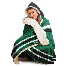 Load image into Gallery viewer, Personalized Green/Black Hooded Blanket
