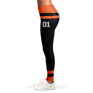 Black/Orange Team Leggings