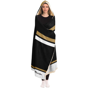 Personalized Black/Gold Hockey Hooded Blanket