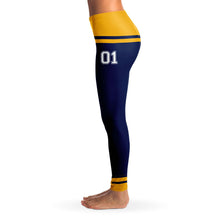 Load image into Gallery viewer, Blue/Yellow Team Leggings
