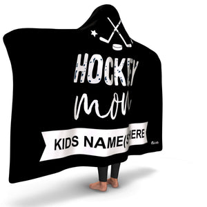 Personalized Hockey Mom Hooded Blanket