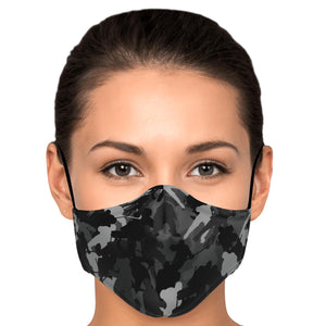 Black Camo Face Mask