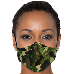 Green Camo Face Mask