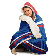 Load image into Gallery viewer, Personalized Royal/Red Hockey Hooded Blanket
