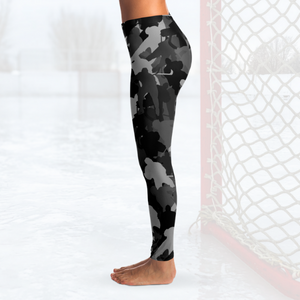 Hockey Camo Leggings - Black