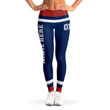 Load image into Gallery viewer, Blue/Red/White Team Leggings
