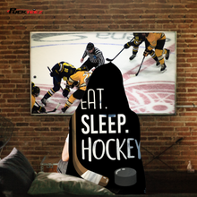 Load image into Gallery viewer, Eat Sleep Hockey Hooded Blanket

