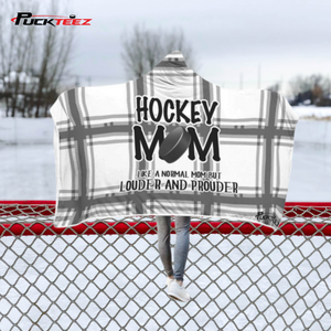 Hockey Mom Checkered Hooded Blanket