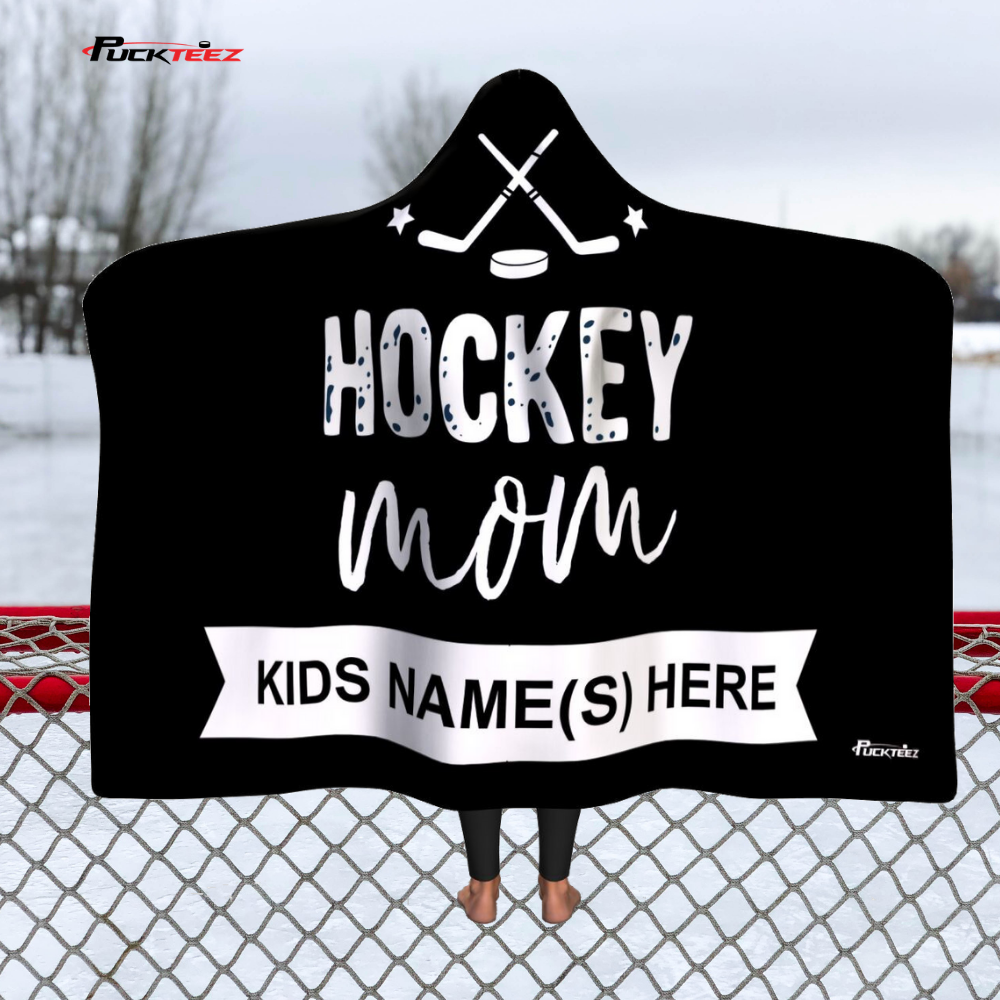 Personalized Hockey Mom Hooded Blanket
