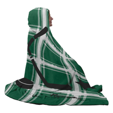 Load image into Gallery viewer, Plaid Green Hockey Hooded Blanket
