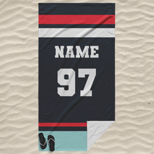 Load image into Gallery viewer, Personalized Hockey Team Beach Towel
