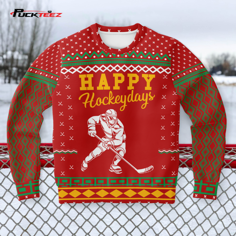 Ugly Hockey Christmas Sweatshirt
