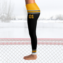 Load image into Gallery viewer, Black/Gold Team Leggings

