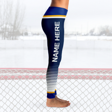 Load image into Gallery viewer, Blue/Yellow/White Team Leggings
