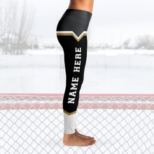Load image into Gallery viewer, Black/Gold/Silver Team Leggings
